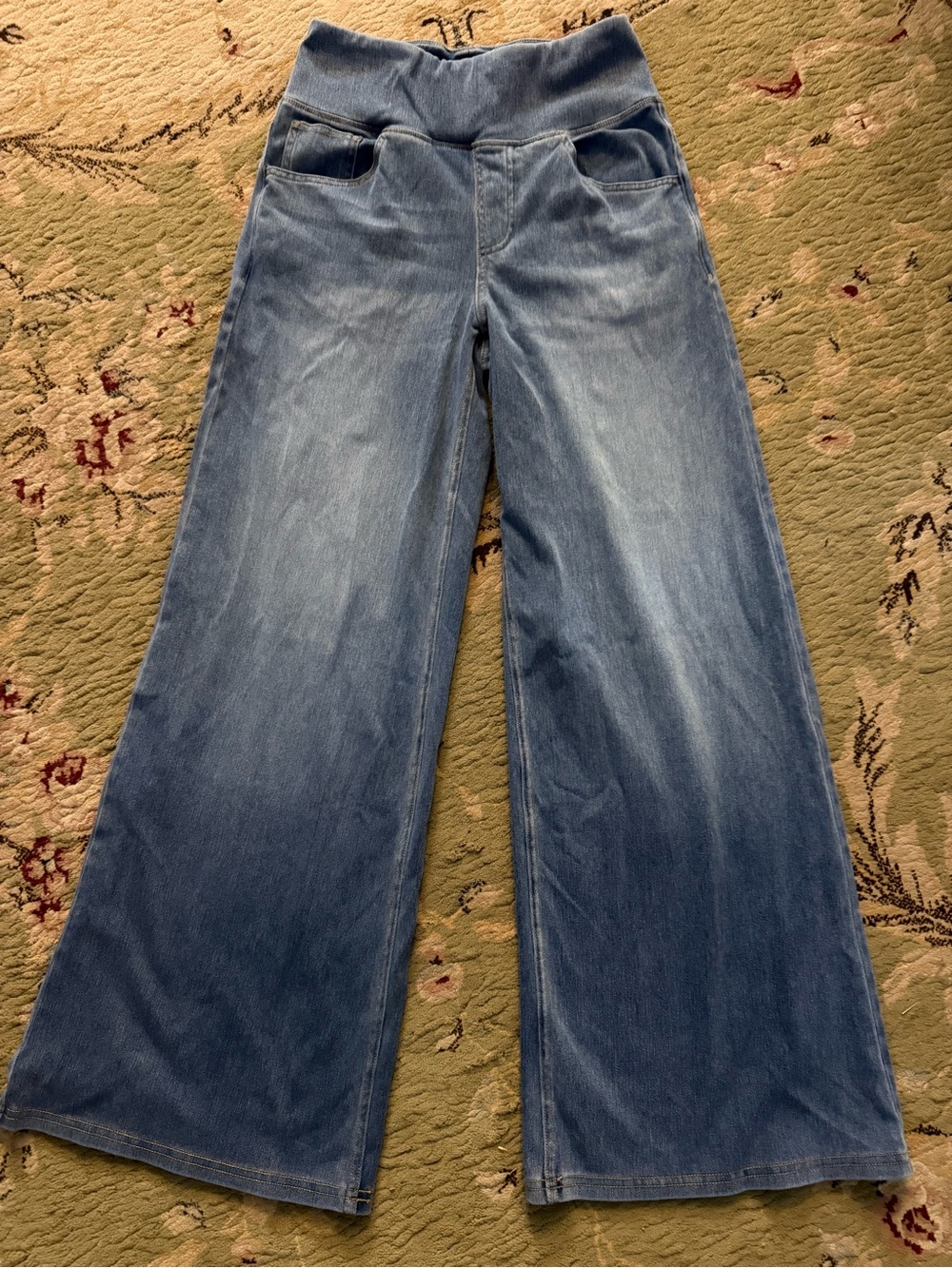 HALARA Light Blue Wide-Leg Pull-On Jeans